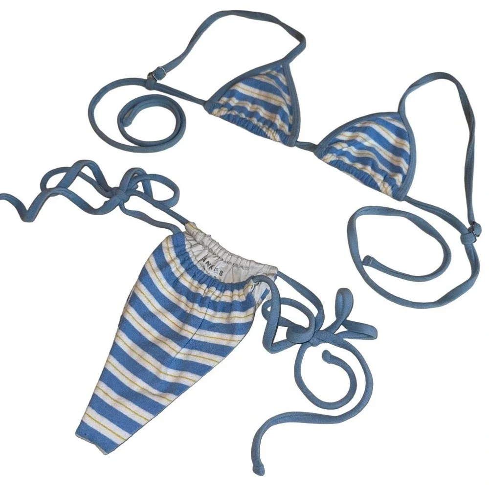 Frankies Bikinis Ashbury Stripe Bikini Set - Size S/M